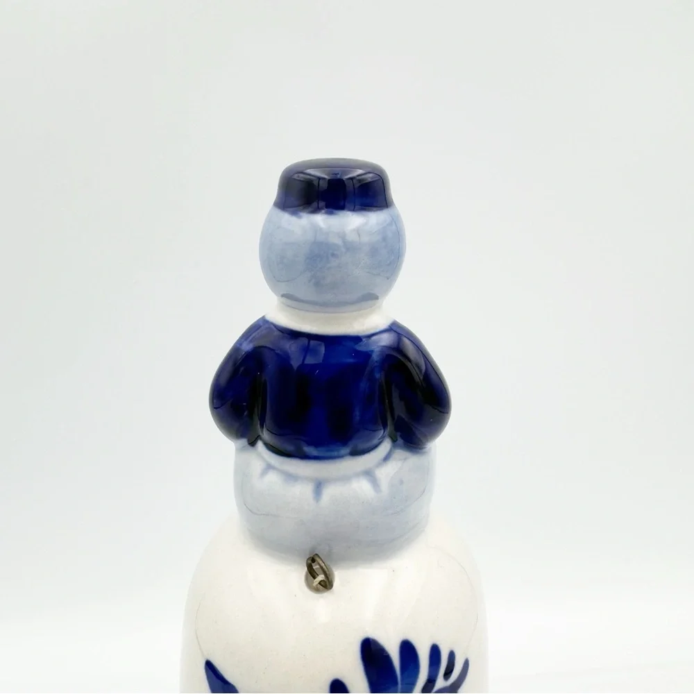 Vintage DAIC Delft Blue Dutch Boy Porcelain Bell